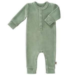 Pyjama velours no feet forest green