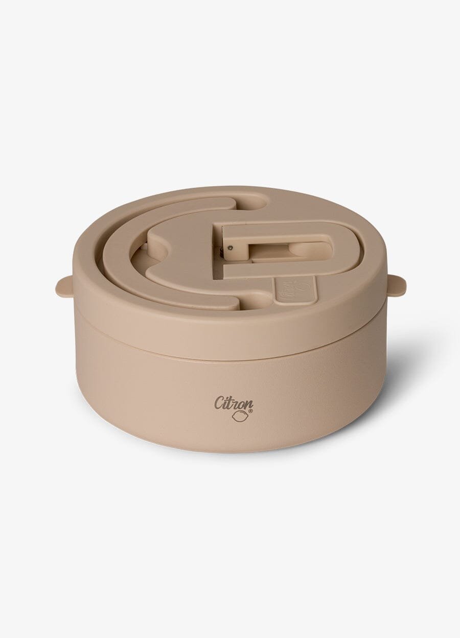 Citron Stainless Steel Food Jar 400Ml Beige
