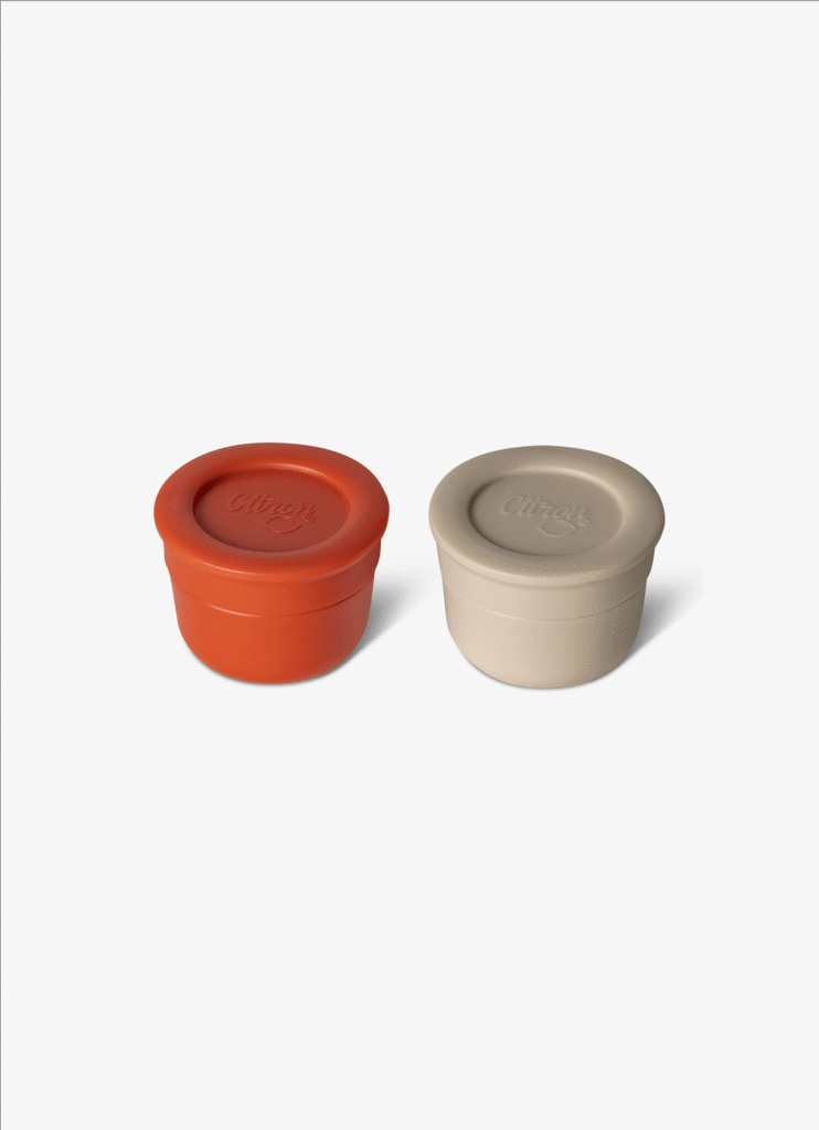 Citron Mini Sauce Containers Brick Beige