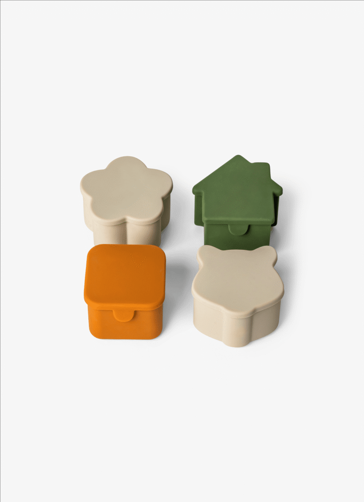 Citron Silicone Lunchbox Organizers Set Of 4 Caramel Green G
