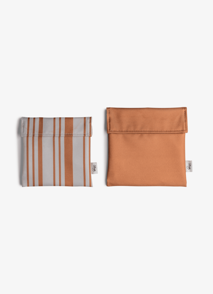 Citron Reusable Sandwich Bag Set Of 2 Caramel