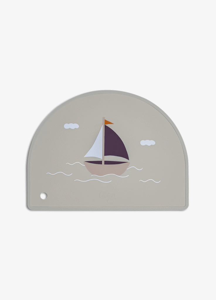 Citron Silicone Placemat Semi Circle Vehicles