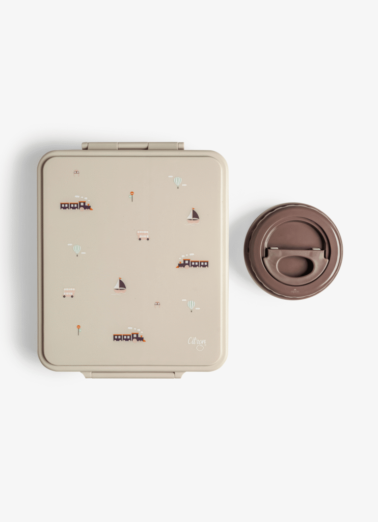 Citron Grand Lunchbox With Food Jar Vehicles
