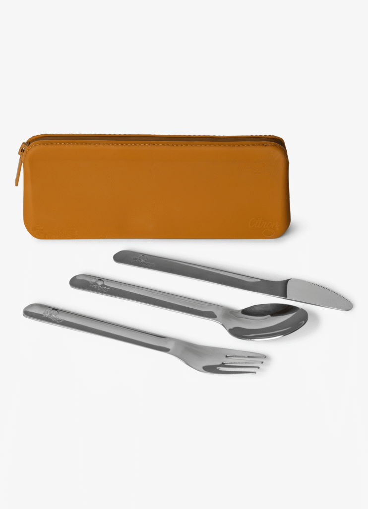 Citron Stainless Steel Cutlery Set Caramel