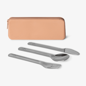 Citron Stainless Steel Cutlery With Pouch Blush Pink