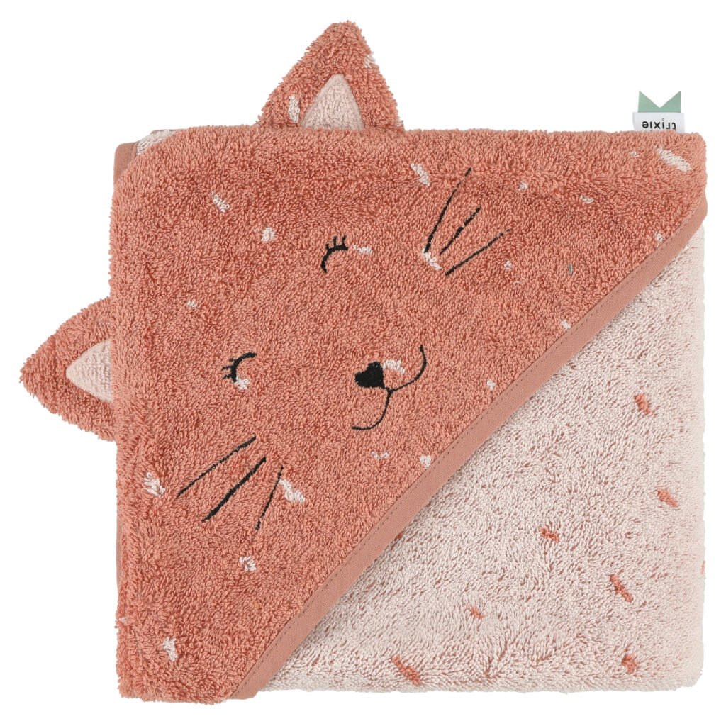 Hooded towel (75cm x 75cm) Mrs. Cat