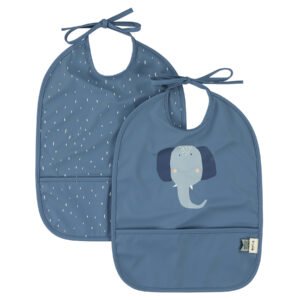 Waterproof Bib 2-Pack - Mrs. Elephant