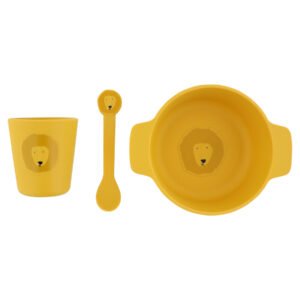 Silicone First Meal Set (bowl, spoon & cup) - Mr. Lion