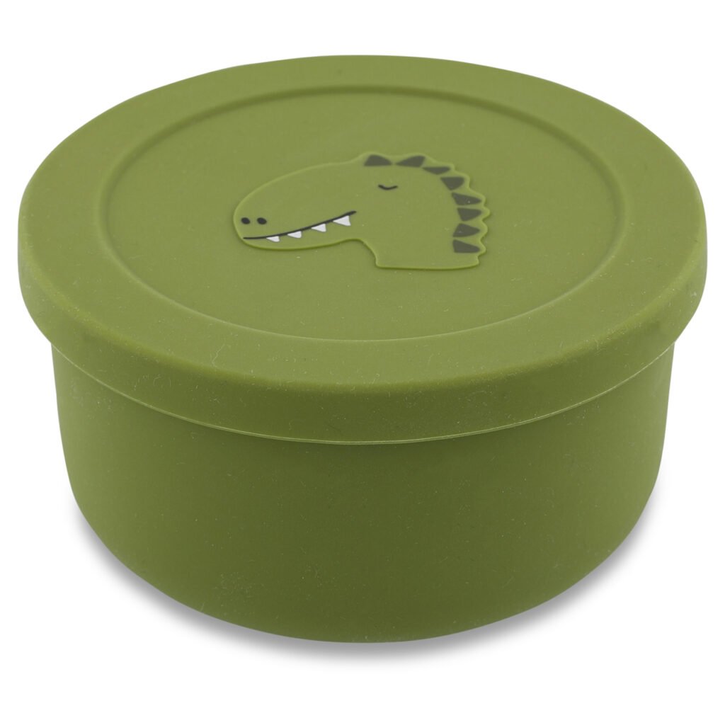 Silicone Snack Pot with Lid - Mr. Dino