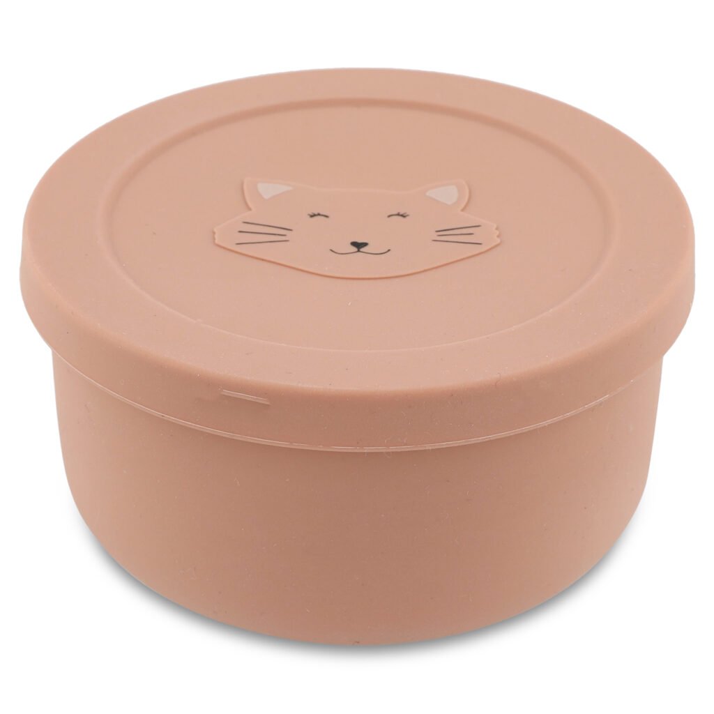 Silicone Snack Pot with Lid - Mrs. Cat
