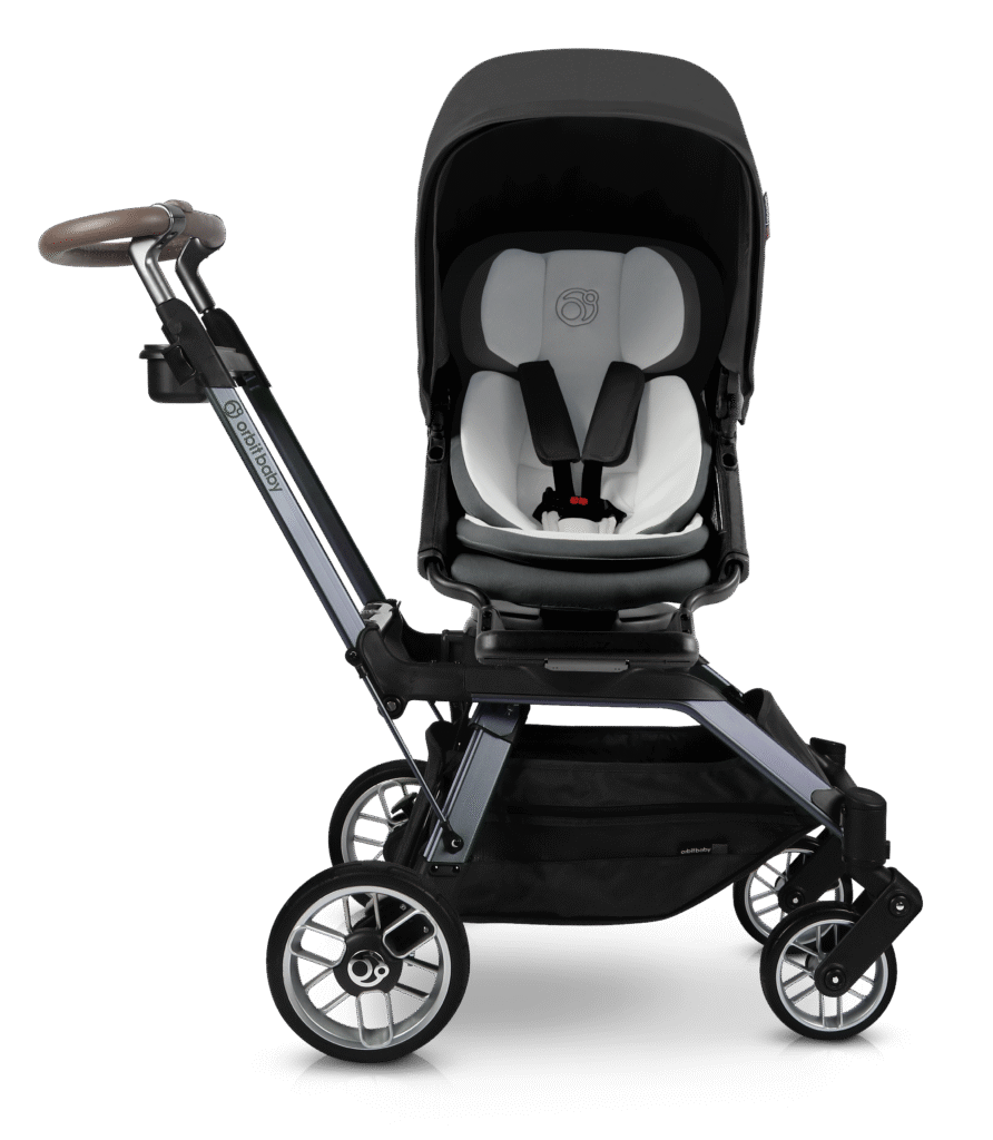OB-Silver frame + Black Seat Stroller