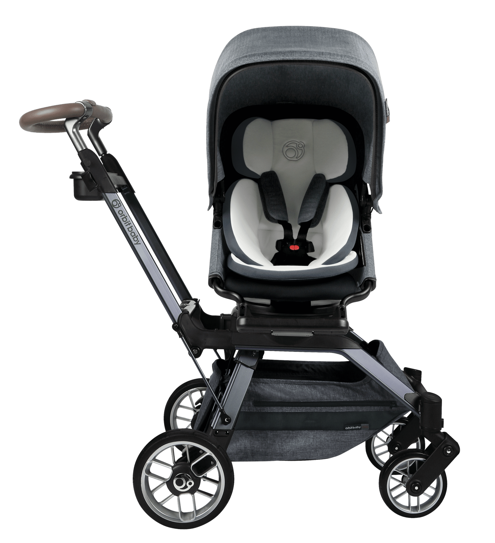 OB-Silver frame + Grey Melage Seat Stroller