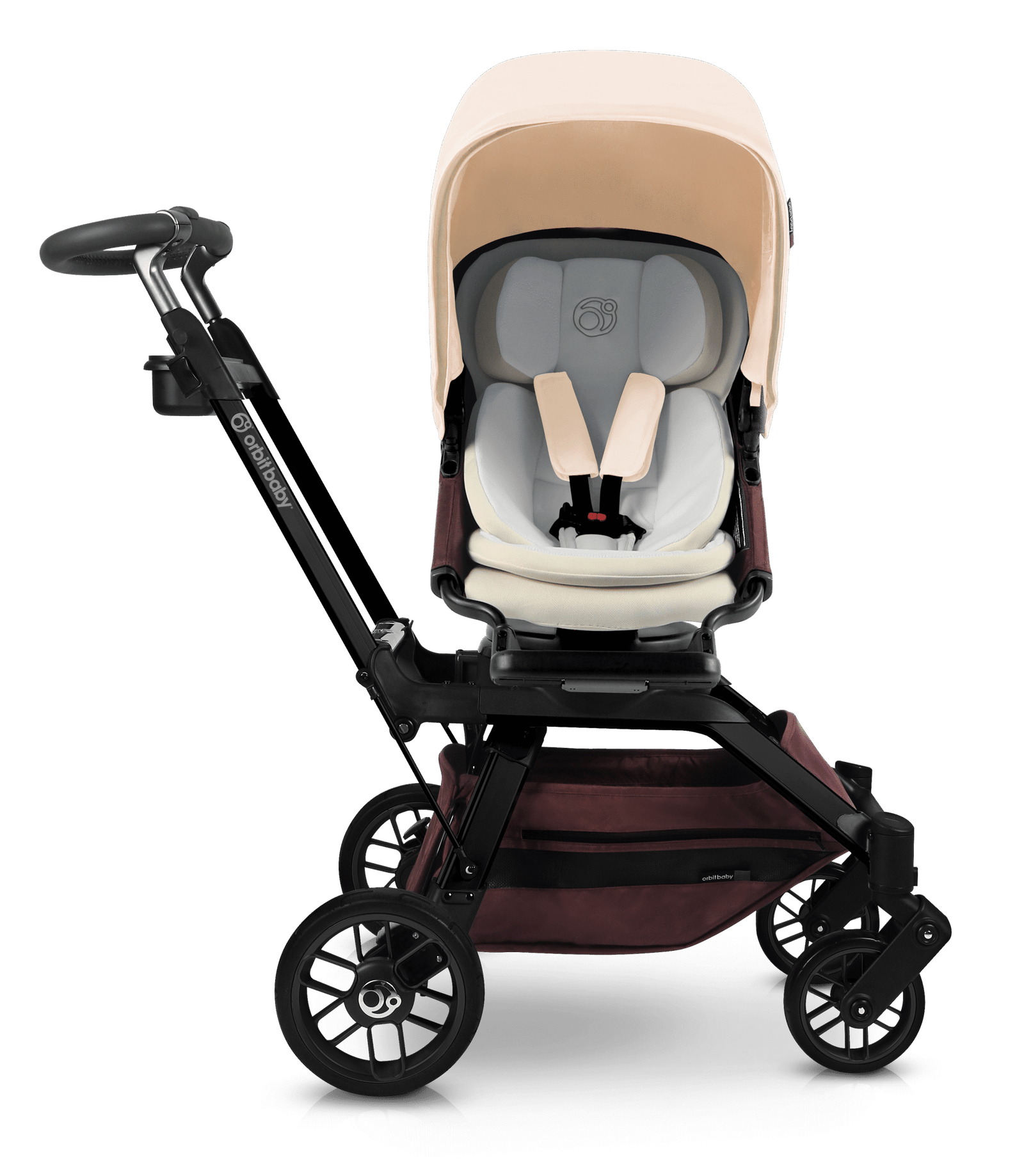 OB- Black Frame+ Mocha Seat Stroller