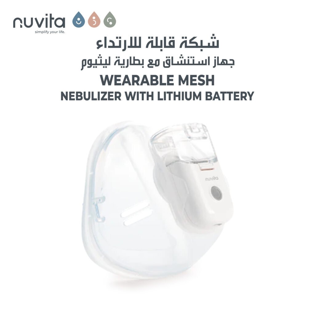 Nuvita Med 5078 Wearabe MESH Nebulizer, Hands-Free