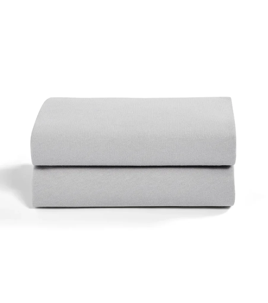 2 Pack Crib Fitted Sheets - Grey