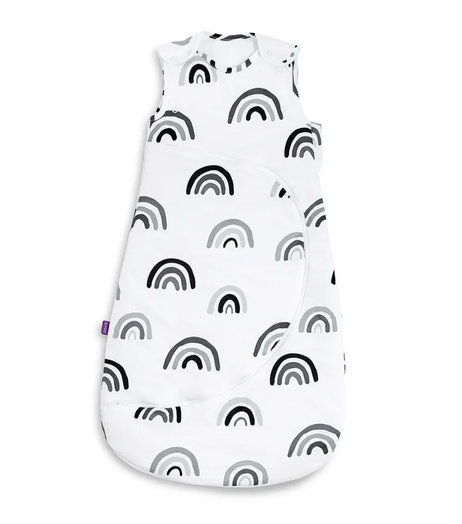 SnuzPouch Sleeping Bag, 1.0 Tog - Mono Rainbow, 0-6M