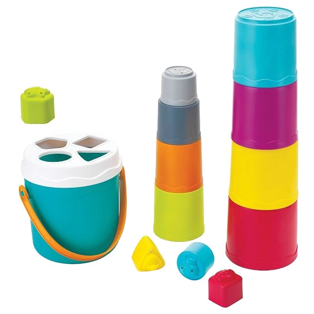Shape Sorting Stack N’ Nest Buckets (10 Pcs) | 6M+