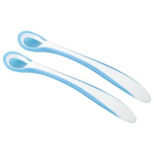Set 2 thermosensitive spoons, blue