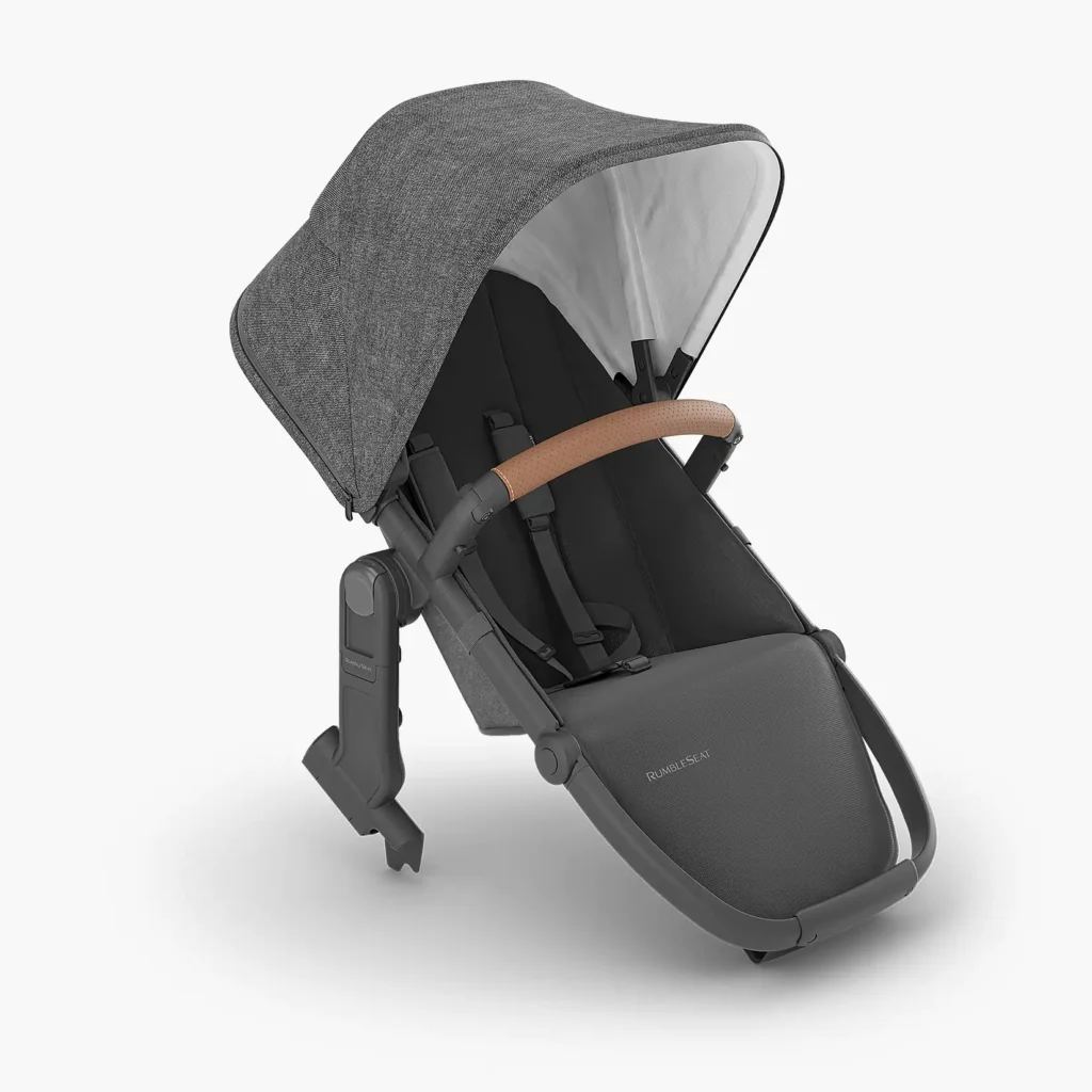 UPPAbaby Rumbleseat V2 Greyson Charcoal MélangeFrame Carbon Saddle Leather